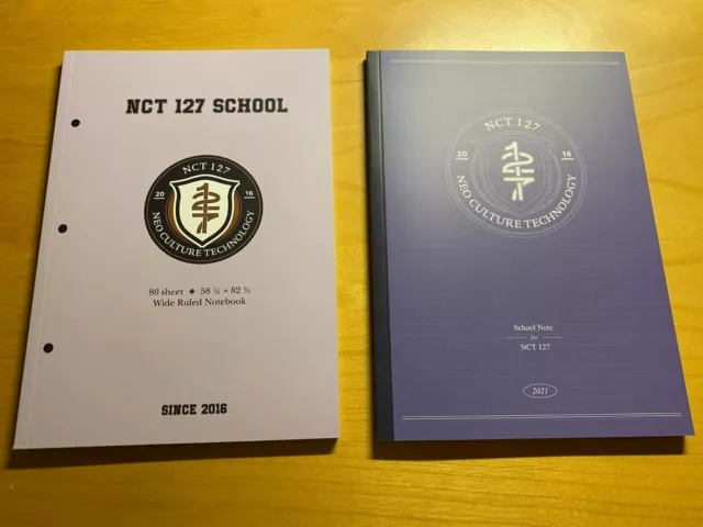 NCT 127 Back To School 2021 official set of 2 note books