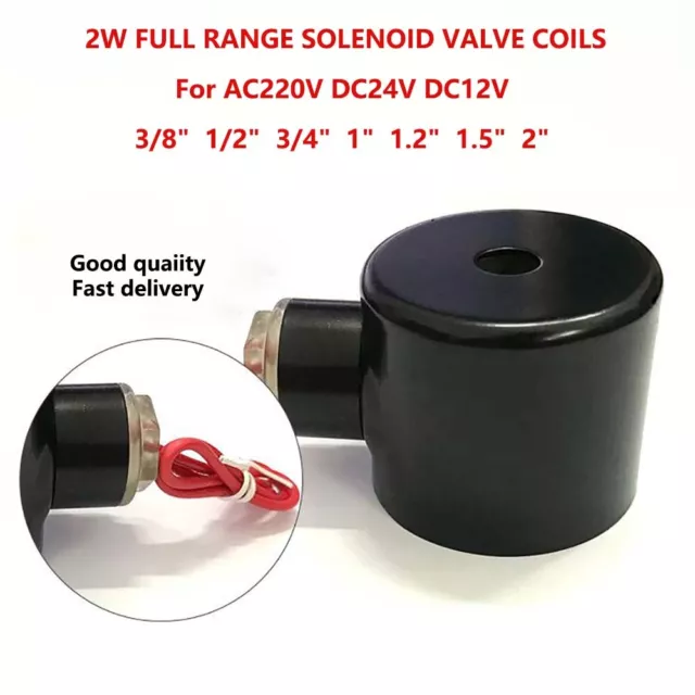 3/8"-2"Valve Coil AC220V DC24V/12V 2W-Series Solenoid valve coil With iron shell