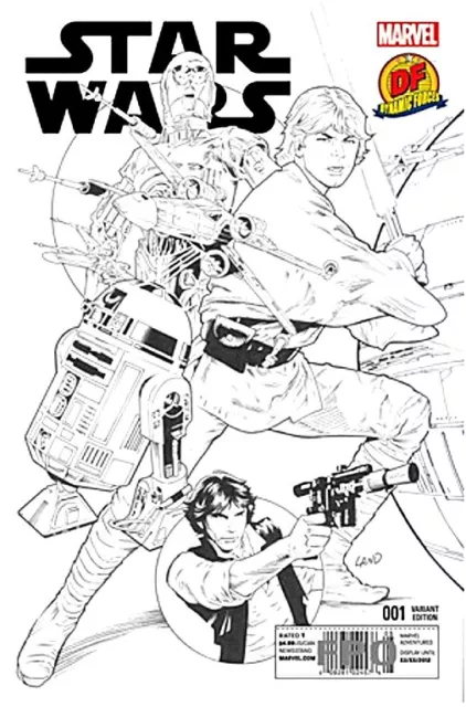 Star Wars 1 Vol 2 Rare Dynamic Forces Df Sketch B&W Greg Land Variant Nm