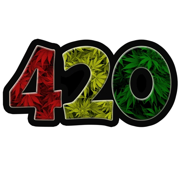 thumbnail interactive-video image 1 of 420 Rasta Marijuana Leaf Buds Vinyl Sticker – Weed Pot Decal, WarlordOne C976 1 of 2