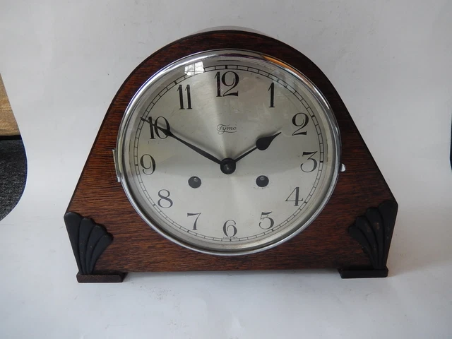 Superb Tymo English 8 day Art Deco Striking  Mantel Clock  XX