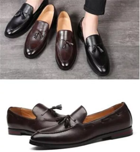 Chic Mens Casual Shoes Slip On PU Leather Pointy Toe Loafer Driving Shoes Shoes