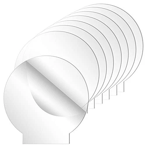 2mm Clear Acrylic Sheet Panel for Signs DIY Craft (5.8"x 3.1") (Round)