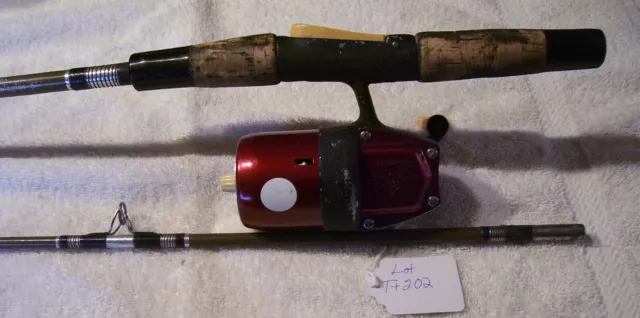 Vintage True Temper Uni Spin 63R Rod Reel  6 Rod' Nice Working Lot Tt202