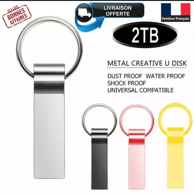 Clé USB 3.0 ultra-grande capacité 512GO/1To/2To/ haute vitesse Lecteur Flash USB