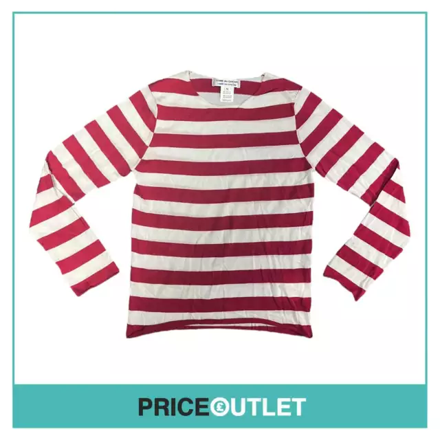 Comme des Garçons - Ladies Red and White Striped Top - Size S - BRAND NEW WITH T