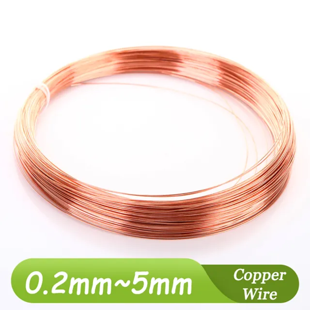 Copper Wire Round Solid Bare Uncoated 0.2mm 0.3mm 0.5mm 0.8mm 1mm 2mm 3mm to 5mm