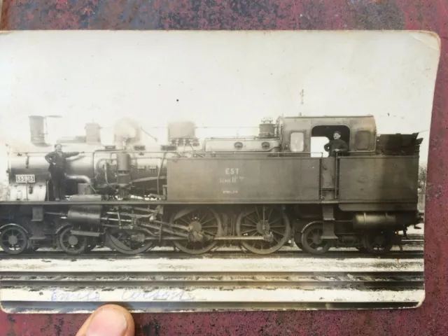 rare cpa photo locomotive en gare gros plan - 51 - CHALONS SUR MARNE