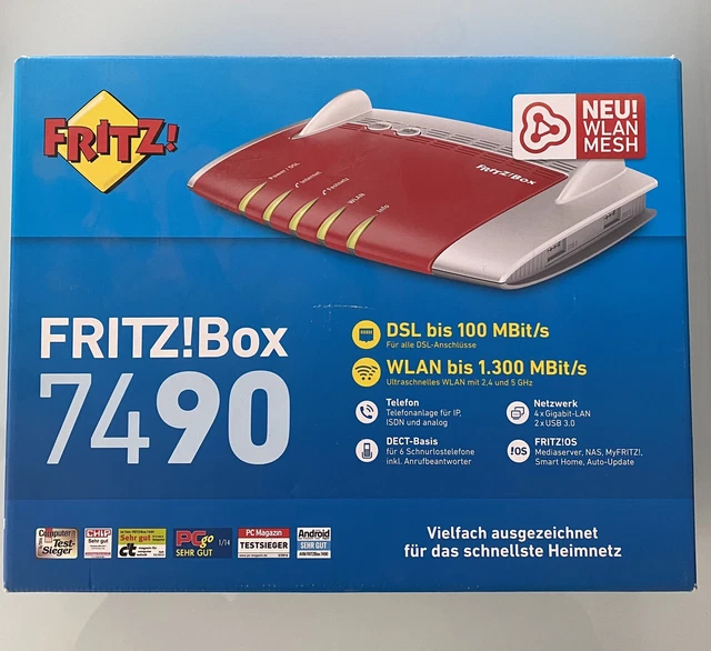AVM FRITZ!Box 7490 Wireless Modem DSL - Rosso