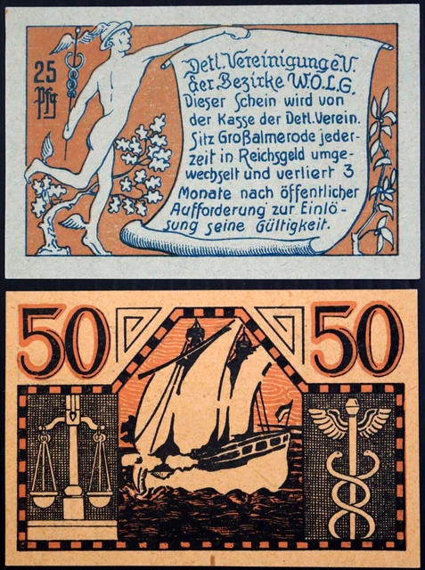 GROSSALMERODE "W.O.L.G. Area Retailers" complete set German Notgeld Hessen