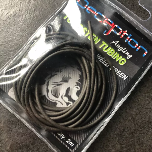 Deception Angling Tungsten Tubing - Silt Grey Or Weed Green - 2m