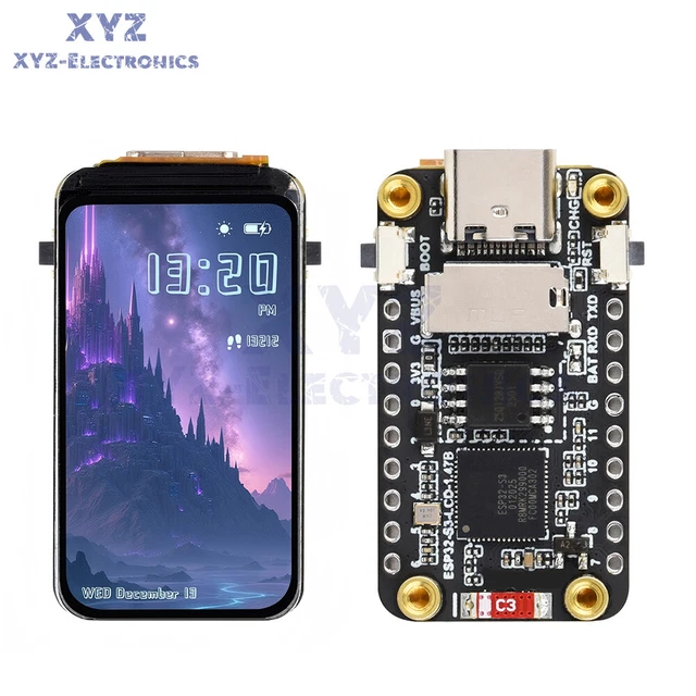 TYPE-C 1.47'' LCD ESP32-S3 WIFI Bluetooth Development Board SPI USB ...