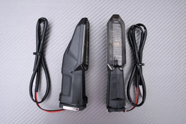 Clignotants Avant LED Fumés Noirs Pour Kawasaki ER-6F ER6F EX650C 2009-2011 – Neufs