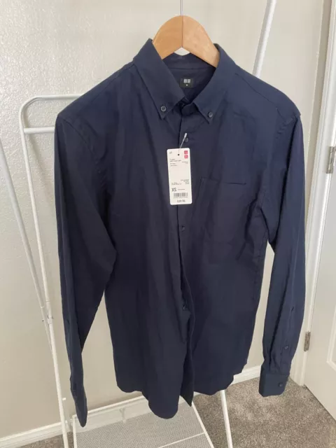 Uniqlo Flannel Long Sleeve Shirt *NWT* XS Navy Blue