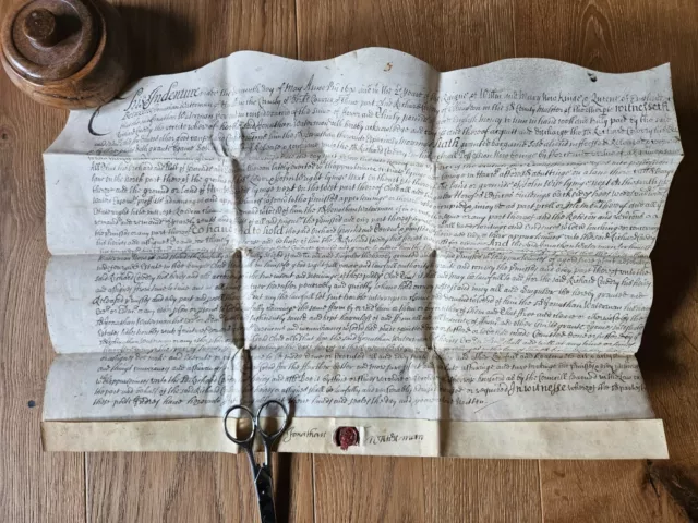 1690 William & Mary Indenture - lease on an orchard