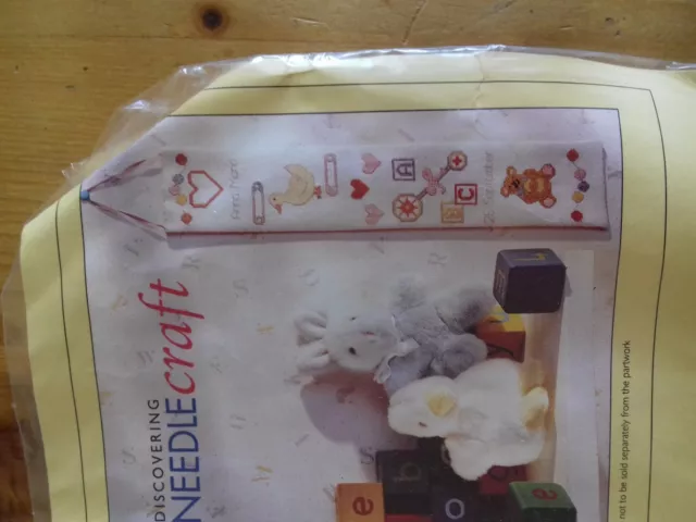 Baby Wall Cross Stitch with Embroidery Hoop  STARTED Kit see photos 2