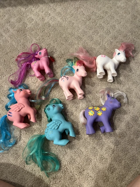 My Little Pony 1983 G1 Moondancer Medley Firefly Majesty Parasol Lot 5 + Brush
