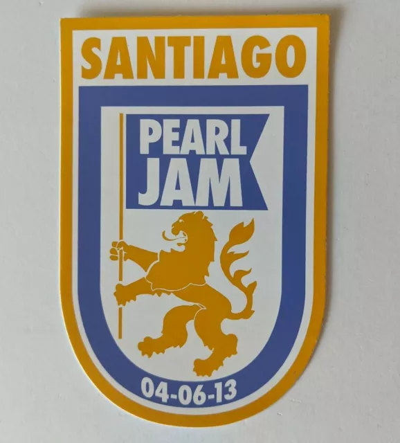 Pearl Jam Sticker Rare Eddie Vedder Santiago Chile 2013 South America