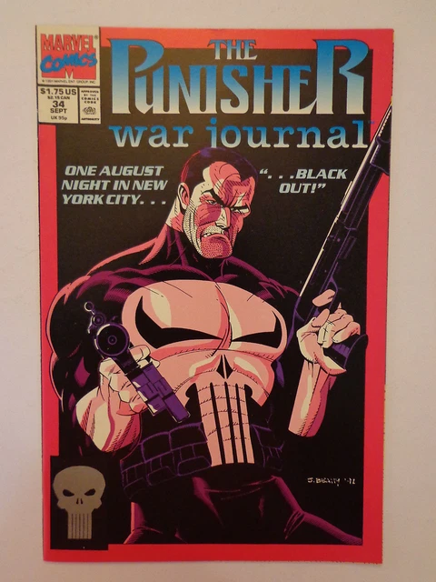 The Punisher War Journal Black Out New York Vol 1 #34 Marvel September 1991 NM
