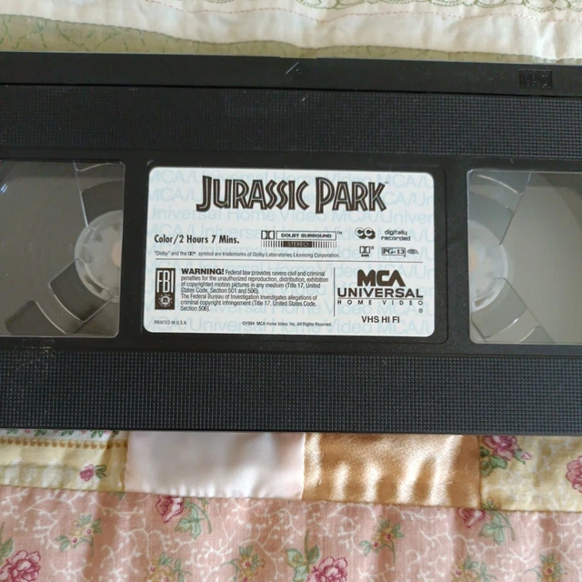 JURASSIC PARK VHS Movie 1993 MCA Universal Studios Super Nice Condition ...