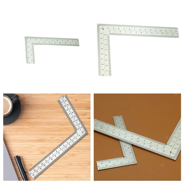 Regala cuadrada en forma de L, regla rectangular para