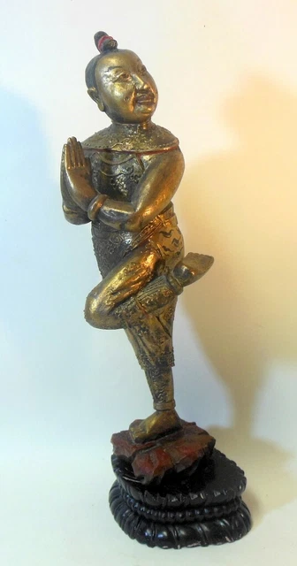 Antique RARE 1820's Carved Wood Sculpture BURMA Chinese DANCER HODROFF Museum