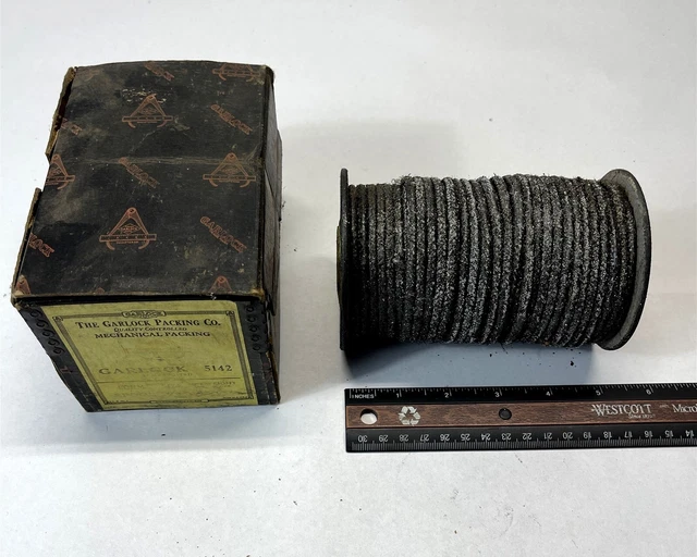 Vintage Garlock Packing Company #5142  Spool Mechanical WW2 Era in Original Box