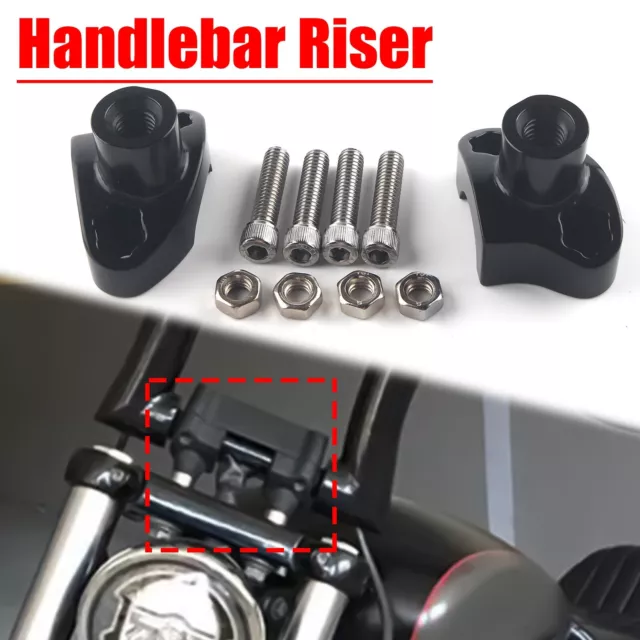 2x 1,7" morsetto superiore per rialzi manubrio per Harley Dyna Softail Sportster