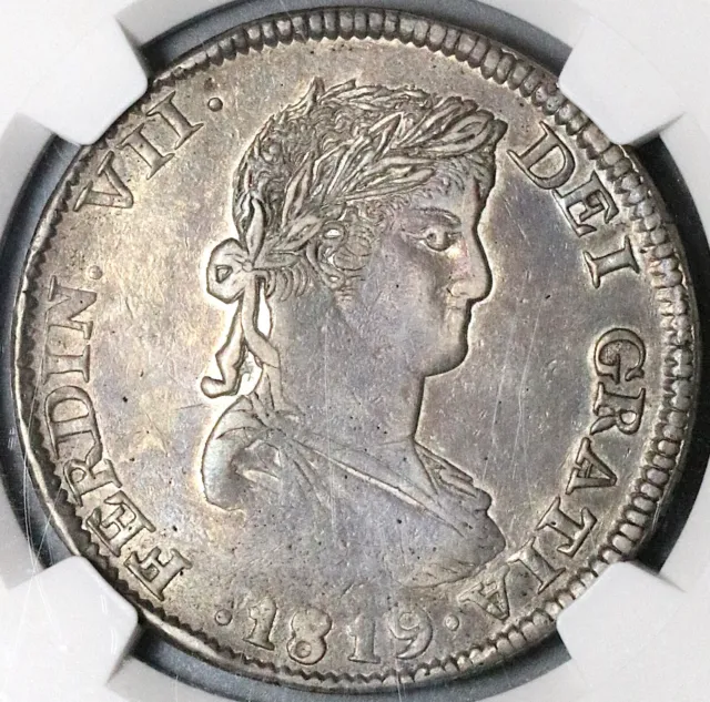 1819-Zs NGC VF 35 Mexico 8 Reales War Independence Zacatecas Mint Coin 23012502C