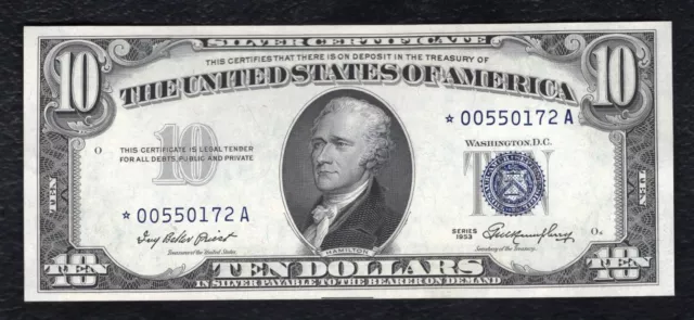 Fr. 1706* 1953 $10 Ten Dollars *Star* Silver Certificate Note Gem Uncirculated