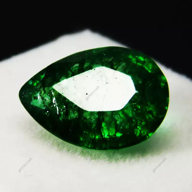 Loose Gemstone Natural Emerald 3 Ct Certified Colombian Pear Shape