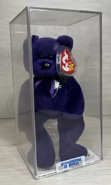 Genuine TY Princess Bear 1997 Beanie Baby - Museum Quality With Tag, Case & COA