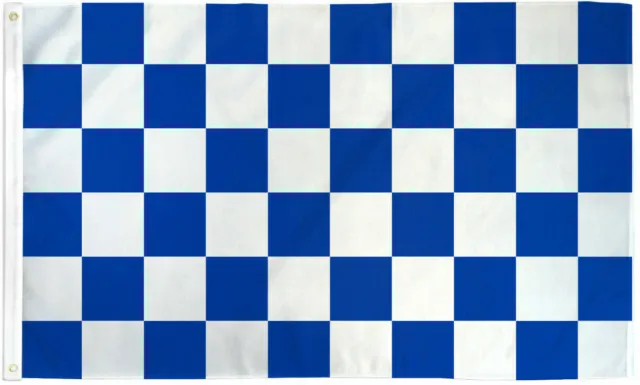 Blue & White Checkered Flag 3x5 Racing Flag White & Blue Nascar Finish Line 100D