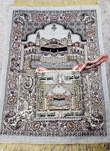 Muslim Prayer Rugs Best Islamic Travel Mat  Sajada -With Bag as picture