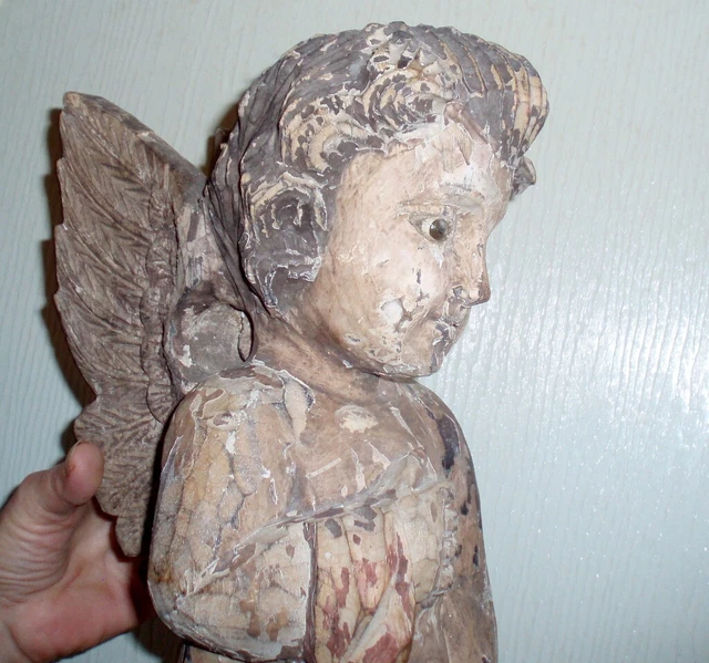 Very Primitive Ancient Antique Cherub Putti Angel Christmas Nativity Religious Very Primitive Ancient Antique Cherub Putti Angel Christmas Nativity Religious
