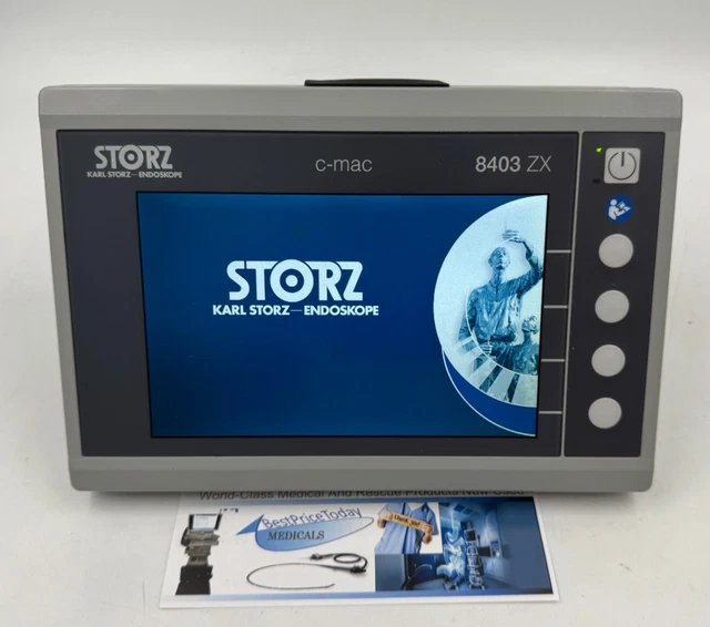 ミュージック  World STORZ 8403 ZX Video Laryngoscope Monitor C-MAC KARL Storz no PSU