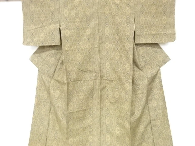 38186# Japanese Kimono / Antique Kimono / Tokamachi Tsumugi / Woven Abstract Flo