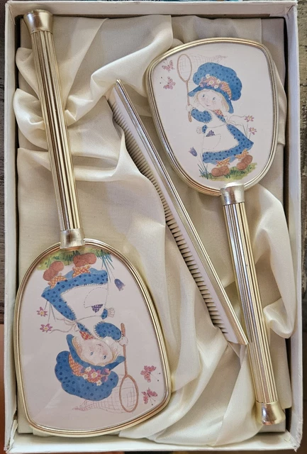Set De Manucure Ancien Complet Dans Son Coffret - Inclus Brosse, Ciseaux, Lime, Polissoir - Occasion En Bel état