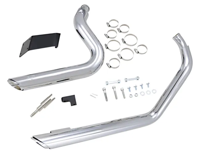 Vance & Hines Shortshots Chrome Staggered Exhaust System (17223)