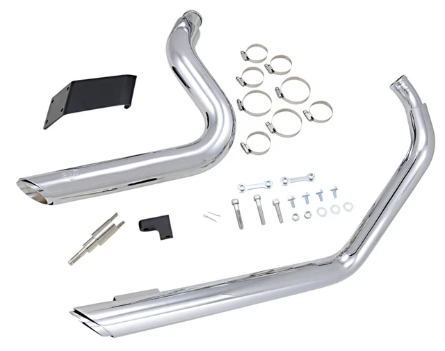 Vance & Hines Shortshots Chrome Staggered Exhaust System (17223)