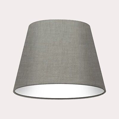 Lampshade Tapered Mid Grey Textured 100%  Linen Empire Light Shade
