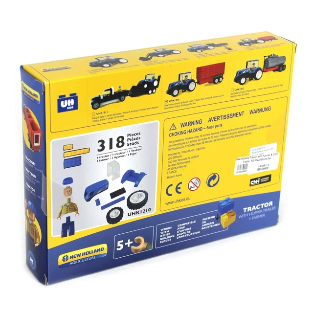 Lena Truckies Tracteur + Remorque 38 Cm – Jouet Ferme Robuste Avec Figurines, Dès 2 Ans