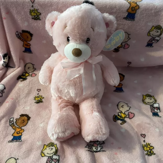 First & Main My 1st Teddy Bear Pink Plush Stuffed Animal 12” NWT Baby Cuddleups