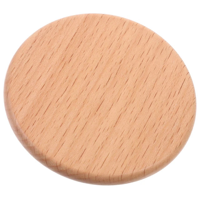 Dessous De Verre En Bois D'acacia, Lot De 6, 10 Cm, Rond