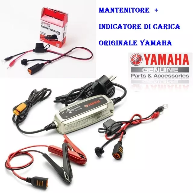 Mantenitore Di Carica Batteria Originale Yamaha Yec-9 + Indicatore Carica