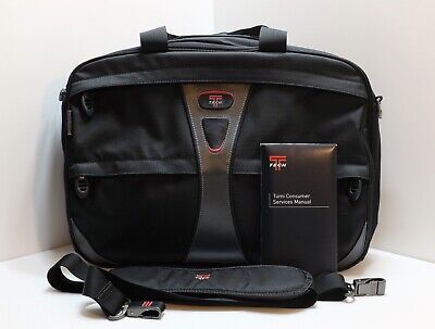 Tumi T Tech - Expandable Laptop Brief / Shoulder Bag - Black Ballistic Nylon