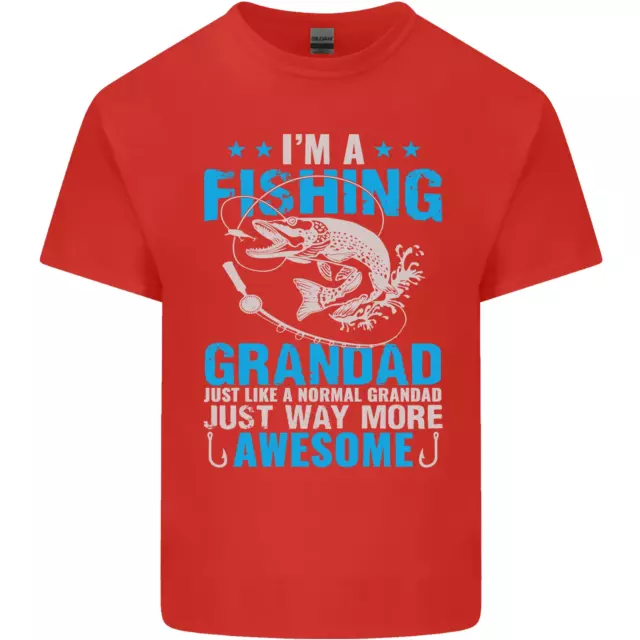 T-shirt top da uomo cotone Fishing Grandad Funny Fathers Day 4