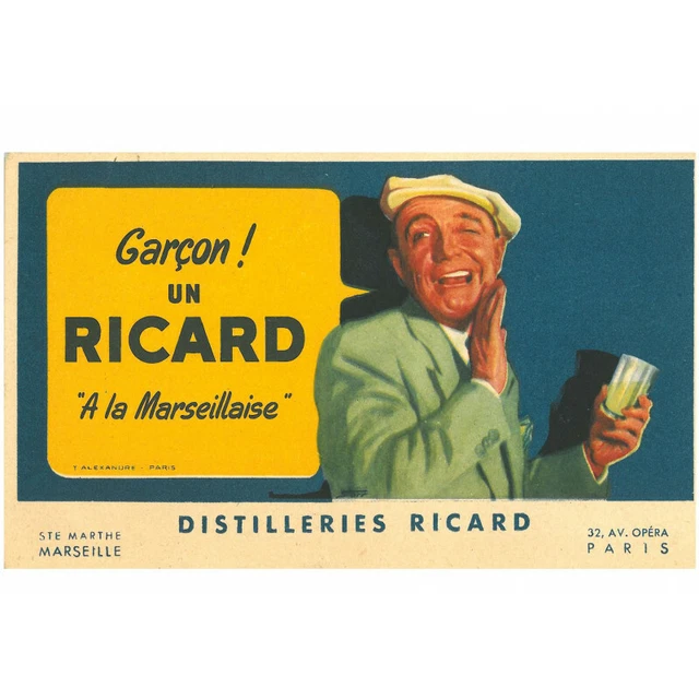 Plaque métal 'Place du Pastis' marine - 20x14 cm [R1102] - Maison