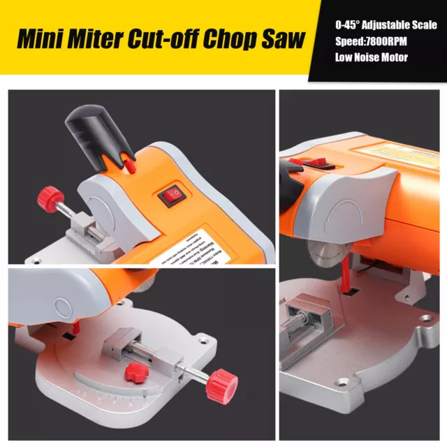 2" Mini Benchtop Cut-off Chop Saw wood metal Angle Moulding cutter 45°Miter saw