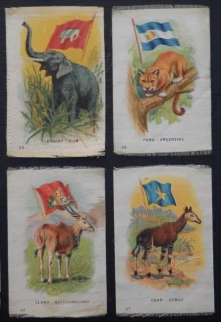 NATURAL HISTORY known as ANIMAL WITH FLAG Silks issued by ITC in 1915 3